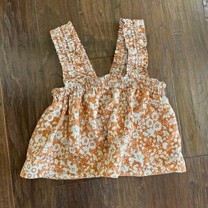 Everlane Smocked Linen tank top